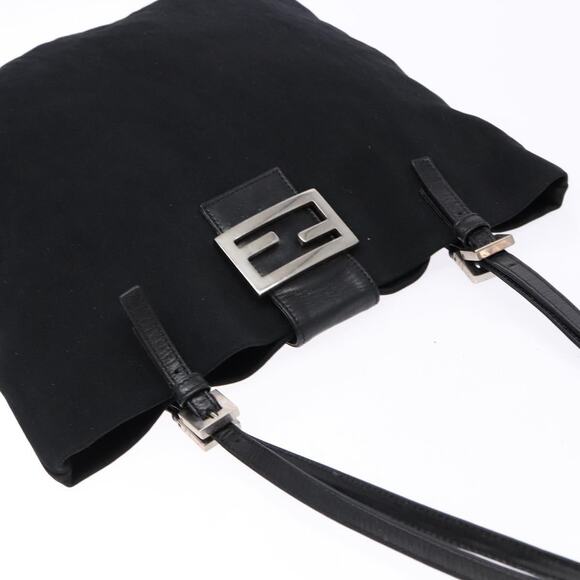 FENDI Tote Bag Nylon Black Silver - Picture 6 of 12